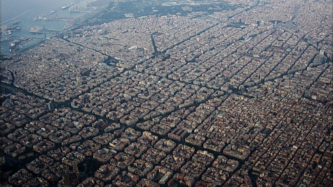 Vista aerea del Eixample de Barcelona